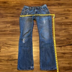 Woman’s grass linen/cotton jeans, size 7.